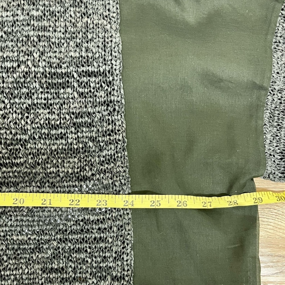 MADE IN ITALY • D. Exterior Olive Green Knit Top Size Large NEW - Picture 4 of 6